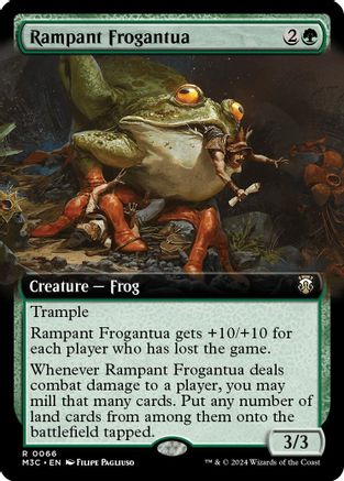 Image of Rampant Frogantua (Extended Art) (Ripple Foil) (M3C-066) - Modern Horizons 3 Commander Foil