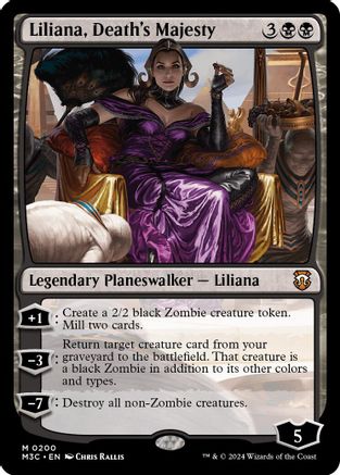 Image of Liliana, Death's Majesty (Ripple Foil) (M3C-200) - Modern Horizons 3 Commander Foil