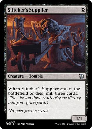 Image of Stitcher's Supplier (Ripple Foil) (M3C-204) - Modern Horizons 3 Commander Foil