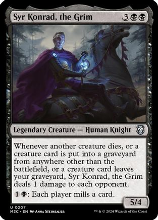 Image of Syr Konrad, the Grim (Ripple Foil) (M3C-207) - Commander: Modern Horizons 3 Foil