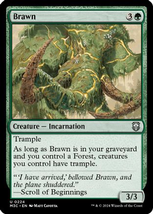 Image of Brawn (Ripple Foil) (M3C-224) - Modern Horizons 3 Commander Foil