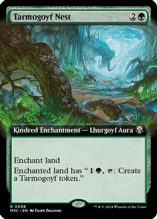 Image of Tarmogoyf Nest (Extended Art) (Ripple Foil) (M3C-068) - Modern Horizons 3 Commander Foil