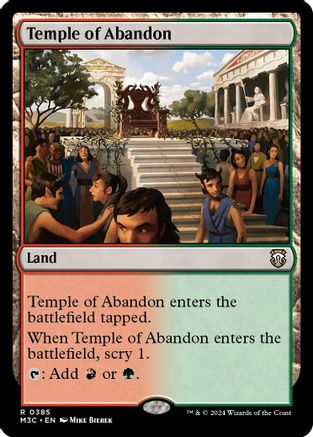 Image of Temple of Abandon (Ripple Foil) (M3C-385) - Modern Horizons 3 Commander Foil