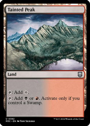 Image of Tainted Peak (Ripple Foil) (M3C-382) - Modern Horizons 3 Commander Foil