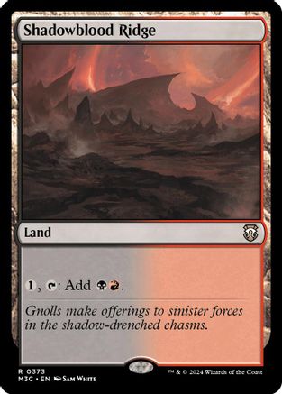 Image of Shadowblood Ridge (Ripple Foil) (M3C-373) - Modern Horizons 3 Commander Foil