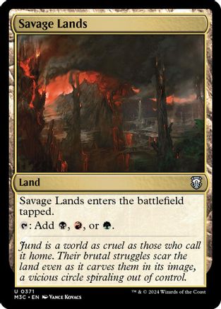 Image of Savage Lands (Ripple Foil) (M3C-371) - Modern Horizons 3 Commander Foil