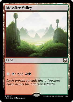 Image of Mossfire Valley (Ripple Foil) (M3C-357) - Modern Horizons 3 Commander Foil