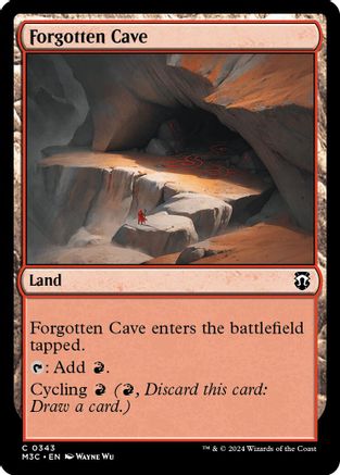 Image of Forgotten Cave (Ripple Foil) (M3C-343) - Modern Horizons 3 Commander Foil