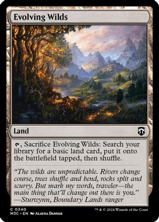 Image of Evolving Wilds (Ripple Foil) (M3C-340) - Modern Horizons 3 Commander Foil