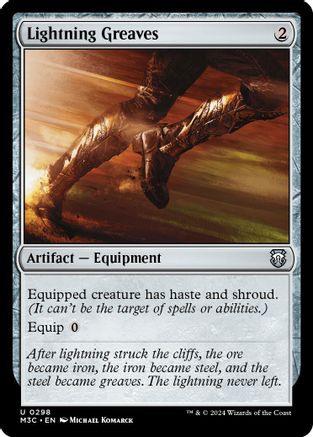 Image of Lightning Greaves (Ripple Foil) (M3C-298) - Modern Horizons 3 Commander Foil