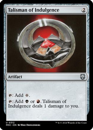 Image of Talisman of Indulgence (Ripple Foil) (M3C-312) - Modern Horizons 3 Commander Foil