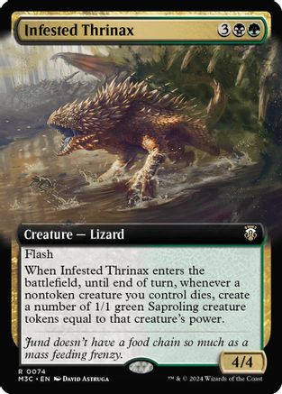 Image of Infested Thrinax (Extended Art) (Ripple Foil) (M3C-074) - Modern Horizons 3 Commander Foil