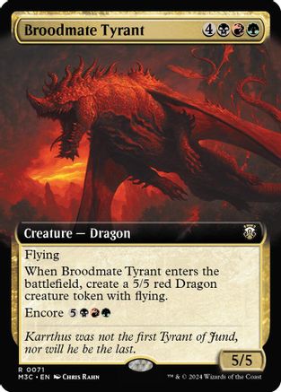 Image of Broodmate Tyrant (Extended Art) (Ripple Foil) (M3C-071) - Modern Horizons 3 Commander Foil