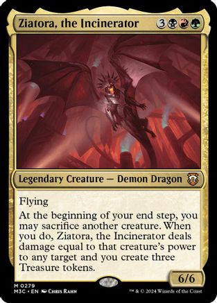 Image of Ziatora, the Incinerator (Ripple Foil) (M3C-279) - Commander: Modern Horizons 3 Foil