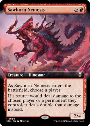 Image of Sawhorn Nemesis (Extended Art) (Ripple Foil) (M3C-060) - Modern Horizons 3 Commander Foil