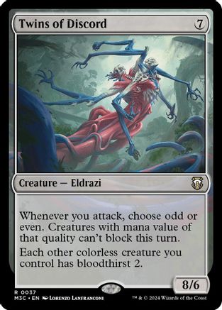 Image of Twins of Discord (Ripple Foil) (M3C-037) - Modern Horizons 3 Commander Foil
