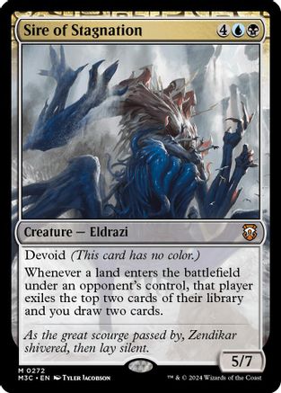 Image of Sire of Stagnation (Ripple Foil) (M3C-272) - Modern Horizons 3 Commander Foil