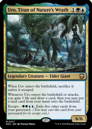 Image of Uro, Titan of Nature's Wrath (Ripple Foil) (M3C-277) - Modern Horizons 3 Commander Foil