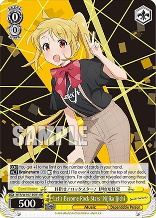 Image of Let's Become Rock Stars! Nijika Ijichi (BTR/W107-E001 RR) - BOCCHI THE ROCK!