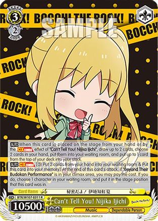 Image of Can't Tell You! Nijika Ijichi (BTR/W107-E011 R) - BOCCHI THE ROCK!