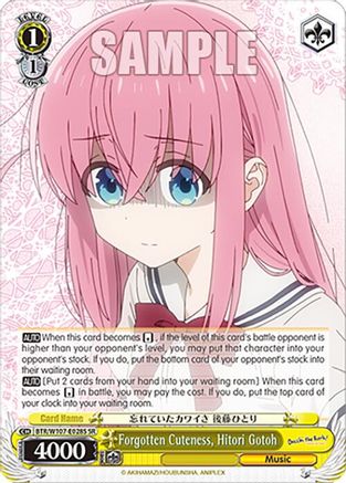 Image of Forgotten Cuteness, Hitori Gotoh (SR) (BTR/W107-E028S SR) - BOCCHI THE ROCK!