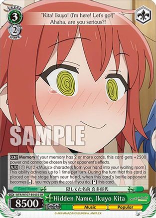 Image of Hidden Name, Ikuyo Kita (SR) (BTR/W107-E043S SR) - BOCCHI THE ROCK!