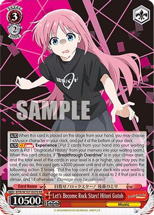 Image of Let's Become Rock Stars! Hitori Gotoh (BTR/W107-E070 RR) - BOCCHI THE ROCK!