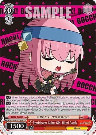 Image of Reminiscent Guitar Girl, Hitori Gotoh (BTR/W107-E081 U) - BOCCHI THE ROCK!