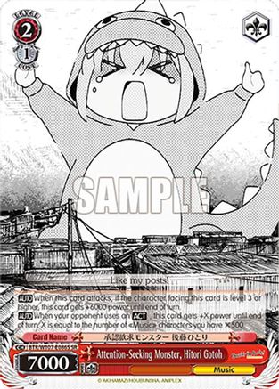 Image of Attention-Seeking Monster, Hitori Gotoh (SR) (BTR/W107-E086S SR) - BOCCHI THE ROCK!