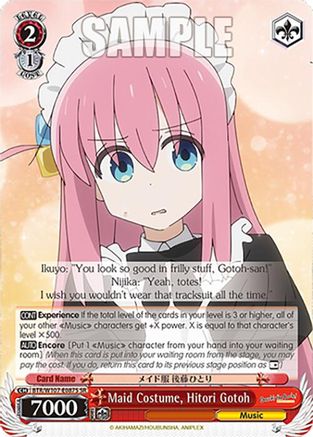 Image of Maid Costume, Hitori Gotoh (SR) (BTR/W107-E087S SR) - BOCCHI THE ROCK!