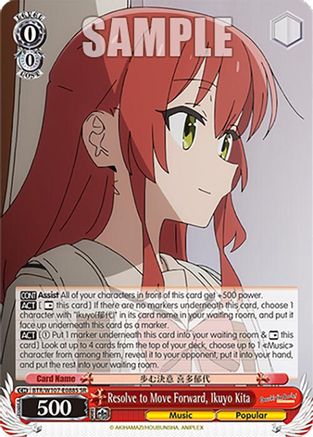 Image of Resolve to Move Forward, Ikuyo Kita (SR) (BTR/W107-E088S SR) - BOCCHI THE ROCK!