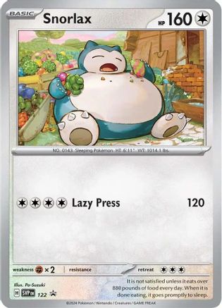Image of Snorlax 122  - Holofoil SV Scarlet & Violet Promo Cards - Promo
