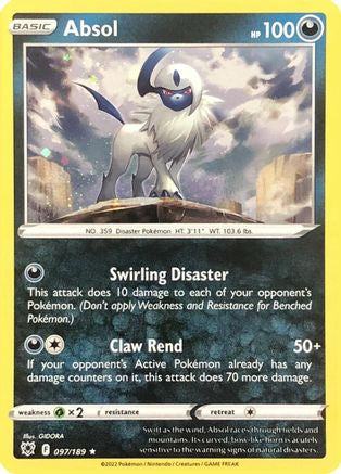 Image of Absol 097/189  - Holofoil Miscellaneous Cards & Products - Rare