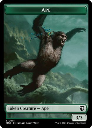 Image of Ape // Plant Double-Sided Token (M3C-14 // 26) - Modern Horizons 3 Commander
