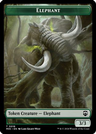Image of Elephant // Beast (0016) Double-Sided Token (M3C-18 // 16) - Modern Horizons 3 Commander