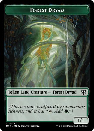 Image of Forest Dryad // Emblem - Vivien Reid Double-Sided Token (M3C-19 // 28) - Modern Horizons 3 Commander