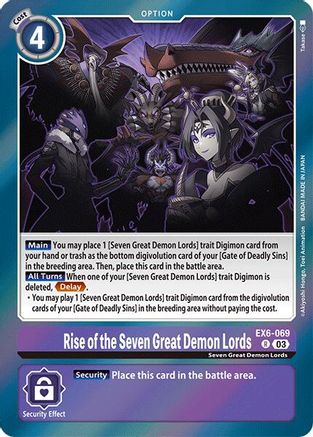 Image of Rise of the Seven Great Demon Lords (EX6-069) - Infernal Ascension Foil
