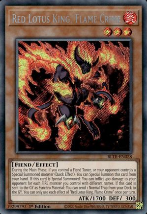 Image of Red Lotus King, Flame Crime (BLTR-EN028) - Battles of Legend: Terminal Revenge 1st Edition