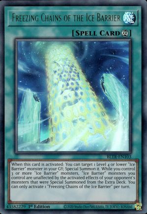 Image of Freezing Chains of the Ice Barrier (BLTR-EN103) - Battles of Legend: Terminal Revenge 1st Edition