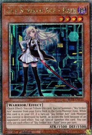 Image of Sky Striker Ace - Raye (Alternate Art) (Quarter Century Secret Rare) (BLTR-EN116) - Battles of Legend: Terminal Revenge 1st Edition