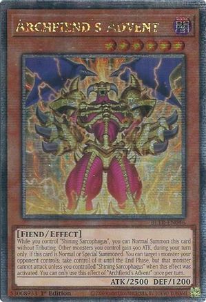 Image of Archfiend's Advent (Quarter Century Secret Rare) (BLTR-EN046) - Battles of Legend: Terminal Revenge 1st Edition