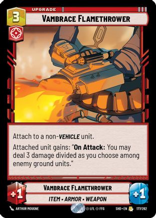 Image of Vambrace Flamethrower (177/262) - Shadows of the Galaxy