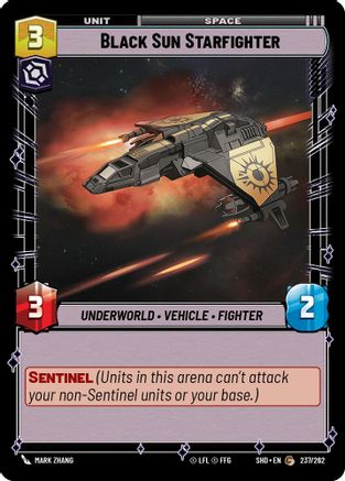 Image of Black Sun Starfighter (237/262) - Shadows of the Galaxy Foil