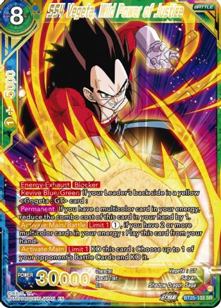 Image of SS4 Vegeta, Wild Power of Justice (BT25-133 ) - Legend of the Dragon Balls Foil
