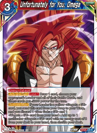 Image of Unfortunately for You, Omega (BT25-125) - Legend of the Dragon Balls Foil