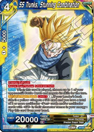 Image of SS Trunks, Stunning Combination (BT25-136) - Legend of the Dragon Balls Foil