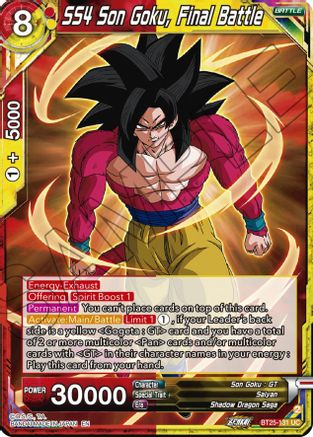 Image of SS4 Son Goku, Final Battle (BT25-131) - Legend of the Dragon Balls Foil
