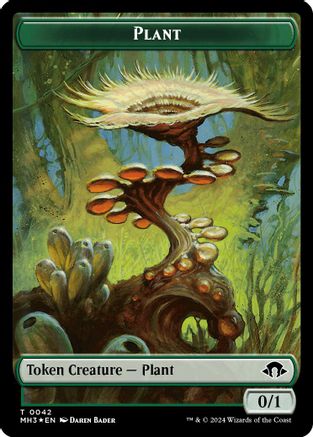 Image of Plant (Ripple Foil) // Zombie  Double-Sided Token (MH3-42 // 21) - Modern Horizons 3 Foil