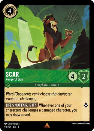 Image of Scar - Vengeful Lion (93/204) - Shimmering Skies
