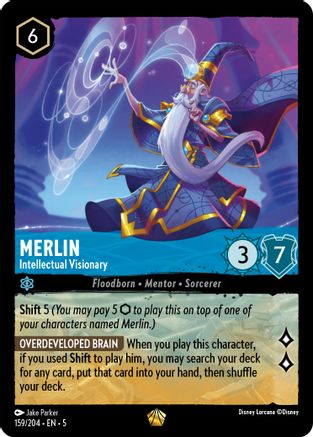 Image of Merlin - Intellectual Visionary (159/204) - Shimmering Skies Cold Foil